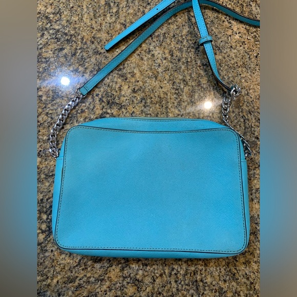 Michael Kors Aqua Blue Crossbody Purse jet set crossbody - Picture 5 of 12